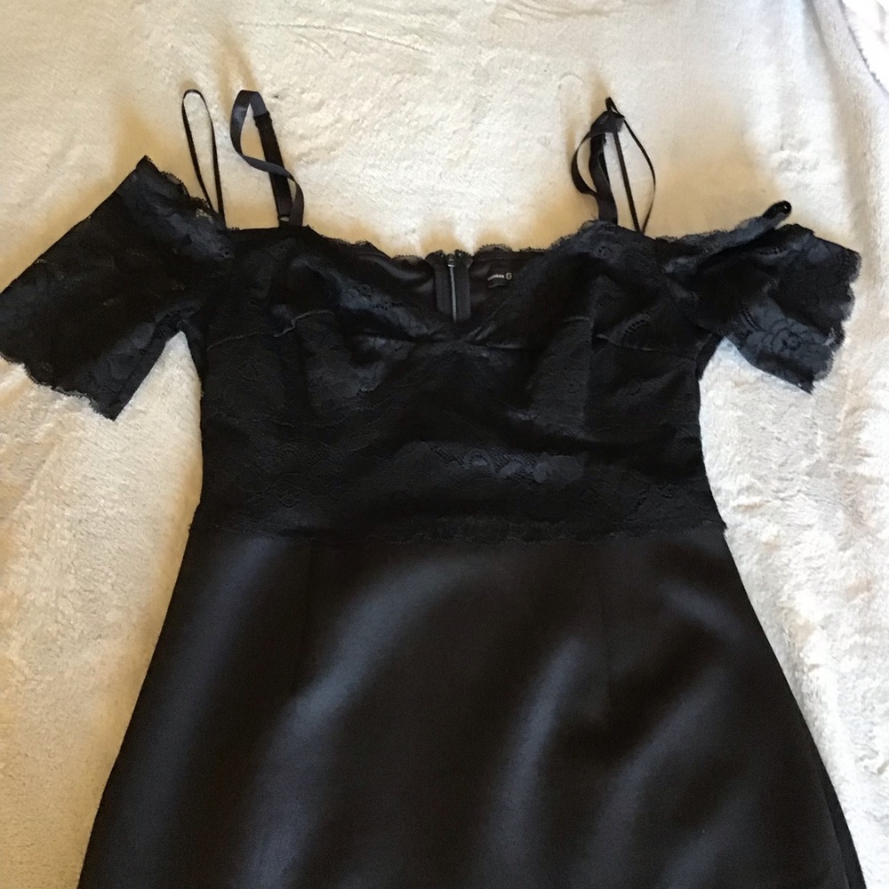 Guess Women's Raquel Elegant Black Beautiful Lined Mini Dress Size M - Picture 10 of 15